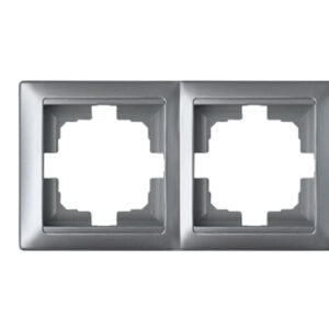 Рамка 2-местная серебро, Стиль, Bylectrica