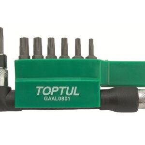 Набор бит "TORX" 1/4" Т10-Т40 30мм 8шт TOPTUL