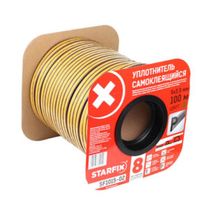 Уплотнитель "P" коричневый  9х5,5мм 100м (сдвоенный профиль 2х50м) STARFIX