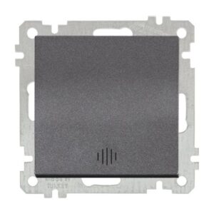 Выключатель 1-клав. (с подсветкой, скрытый, винт. зажим) дымчатый, ELITRA, MUTLUSAN