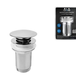 Выпуск для умывальника click/clack, большая крышка с переливом, хром, 1 1/4", a-five