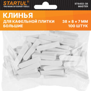 Клин д/каф. плитки большой 38х8х7мм 100шт STARTUL MASTER (ST4402-38)