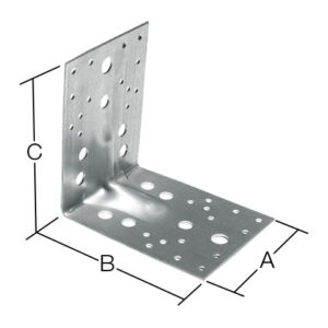 Уголок крепежный усиленный 53х65х65 мм KUU 2.5 мм белый цинк STARFIX