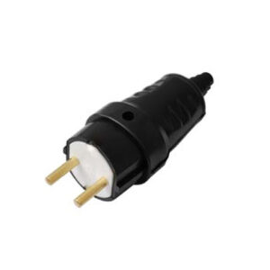 Вилка (б/з, 6А, 250В) черная, Bylectrica