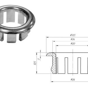 Обрамление для перелива ХРОМ, ИнкоЭр