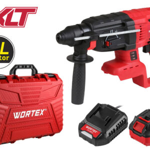 Аккум. перфоратор WORTEX CRH 1824-2 в чем. ALL1 XLT SET БЕСЩЕТ., 18 В, 2.6 Дж, 26 мм, 1х4 А*ч
