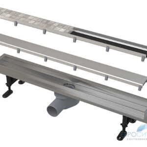 Водоотводящий желоб с двойной решеткой 750, Alcaplast