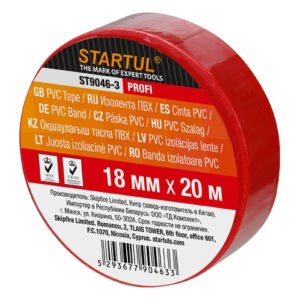 Изолента ПВХ 18ммх20м красная STARTUL PROFI (ST9046-3)