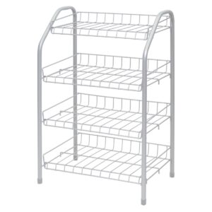 Этажерка для обуви 4-х секционная, 460х280х700 мм, матовый серый, NIKA
