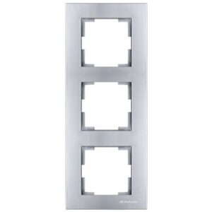 Рамка 3-ая вертикальная серебро, RITA, MUTLUSAN