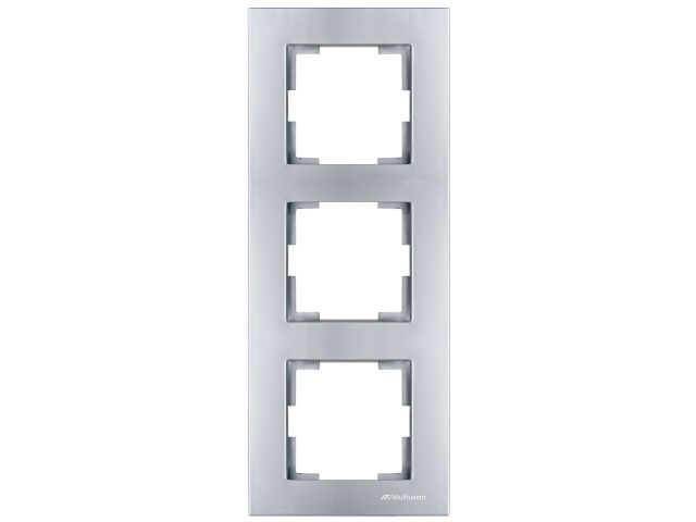 Рамка 3-ая вертикальная серебро, RITA, MUTLUSAN
