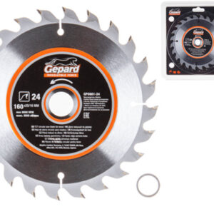 Диск пильный 160х20/16 мм 24 зуб. по дереву GEPARD