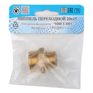 Ниппель ред. 3/4" нар. х 1/2" нар., Цветлит (инд. упак.)