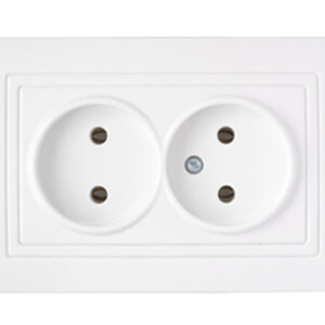 Розетка 2-ая (скрытая, б/з) белая, Уют, Bylectrica