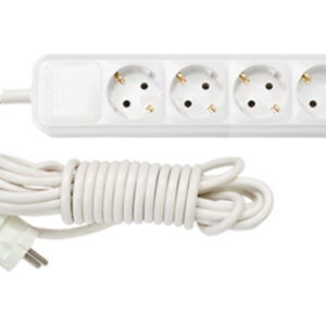 Удлинитель бытовой 3,5м (4 роз., 3.7кВт, с/з, ПВС 3х1,5) BYLECTRICA