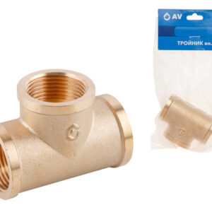 Тройник ред. 3/4" вн. х 1/2" вн. х 3/4" вн., AV Engineering (инд. упак.)