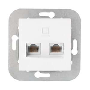 Розетка 2-ая компьютерная (скрытая) белая, Уют, Bylectrica