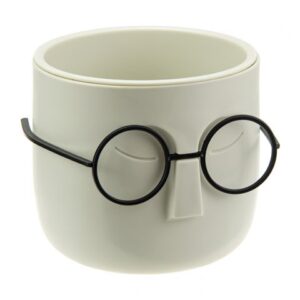 Кашпо СТИВ D115мм со вставкой (белый) IDEA