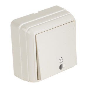 Выключатель кнопочный (с подсветкой, открытый) кремовая, BRON, MUTLUSAN