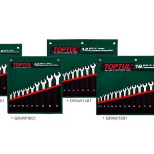 Набор ключей комбинир. 8-24 мм 15° Pro-Line 10 шт в сумке (цвет: зелёный) TOPTUL