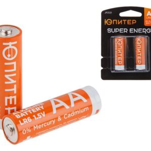 Батарейка AA LR6 1,5V alkaline 2шт. ЮПИТЕР