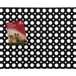 Коврик придверный ячеистый, грязесборный, 40х60х1,6 см, черный, VORTEX