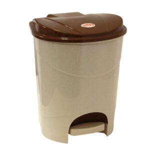 Контейнер для мусора с педалью 19л (бежевый мрамор) IDEA