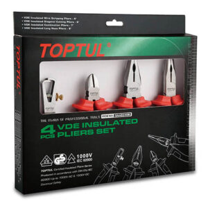 Набор бокорезы, плоскогубцы, тонкогубцы, клещи 4пр. диэлектрические TOPTUL