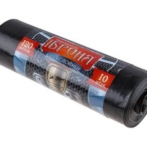 Мешки для мусора, 200 л, 10 шт, "БРОНЯ", черные, РОМАШКА