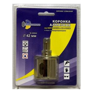 Коронка алмазная d 42 мм по керамике и кафелю TRIO-DIAMOND