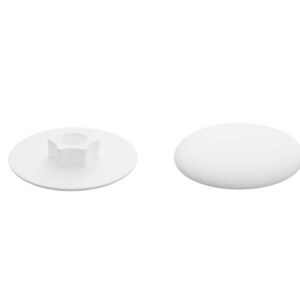 Заглушка для конфирмата, декоративная белая (50 шт в зип-локе) STARFIX