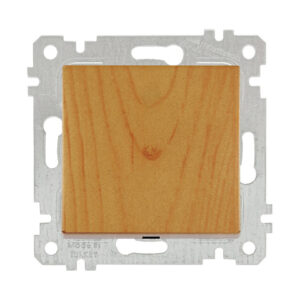 Выключатель 1-клав. двухполюсный (скрытый, без рамки, пруж. зажим) дуб, RITA, MUTLUSAN