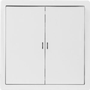 Выключатель 2 клав. (cкрытый, 10А) со световой индикацией белый, Carre, BYLECTRICA