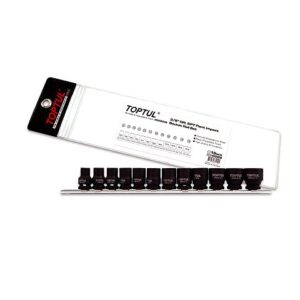 Набор головок ударн. 3/8" 8-19 мм 12 пр. на подвесе TOPTUL