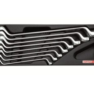 Набор-сет ключей накидн.75° 6-22мм 8шт. 136х364мм TOPTUL