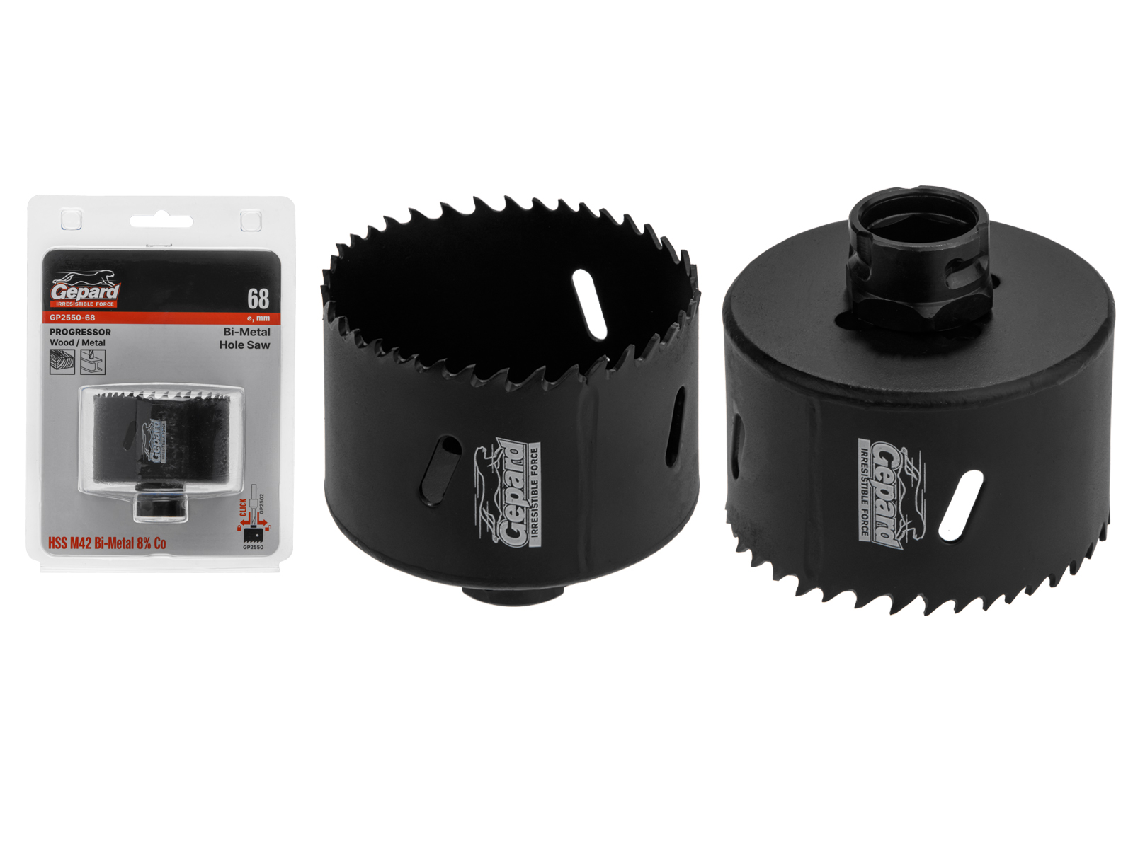 Коронка биметаллическая d68 мм PROGRESSOR GEPARD