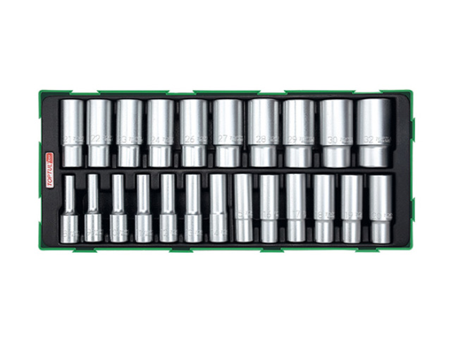 Набор-сет головок глубоких 23передм. TOPTUL