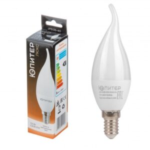 Лампа светодиодная CА35 СВЕЧА НА ВЕТРУ 7,5 Вт 170-240В E14 4000К ЮПИТЕР ЛЮКС