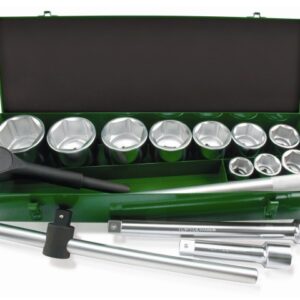 Набор головок 1" 36-80мм 14предм. 6гр. метал.кейс TOPTUL