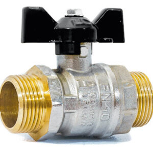 Кран шаровый 1/2" нар.-нар. бабочка PN40, LD