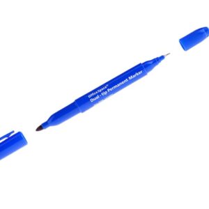 Маркер перманентный двухсторонний OfficeSpace синий, пулевидный, 0,8/2,2мм