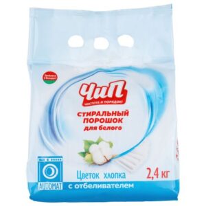 Стиральный порошок "ЧиП" автомат для белого "Цветок хлопка" 2,4кг