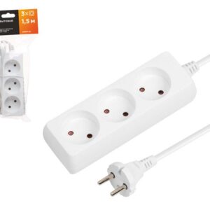 Удлинитель 1,5м (3 роз., 2,2кВт, б/з, ПВС 2х0,75) Юпитер