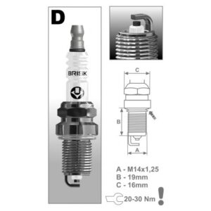 Свеча зажигания BRISK DR17YC