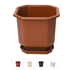 Кашпо с поддоном 12х12х13 cм, DRINA