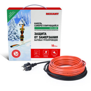 Греющий саморегулир. кабель в трубу 10HTM2-CT (2м/20Вт) (комплект) REXANT