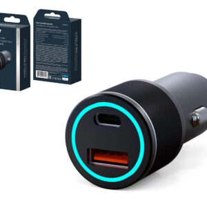 Устройство зарядное автомобильное c двумя портами (USB-C + USB-A) c LED-подсветкой, 48Вт REXANT