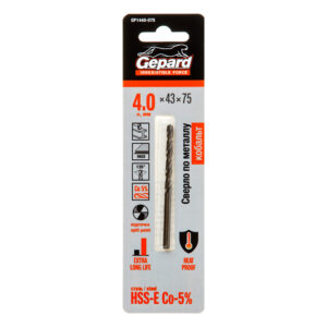Сверло по металлу ц/х 4.0х43х75 мм HSS-Co GEPARD