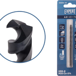 Сверло по металлу ц/х 4.0х43х75 мм HSS-Co Black EXPERT STARTUL