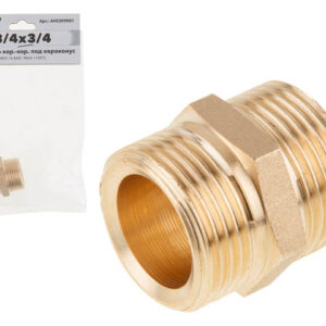 Ниппель под евроконус 3/4" нар.-нар., AV Engineering (инд. упак.)